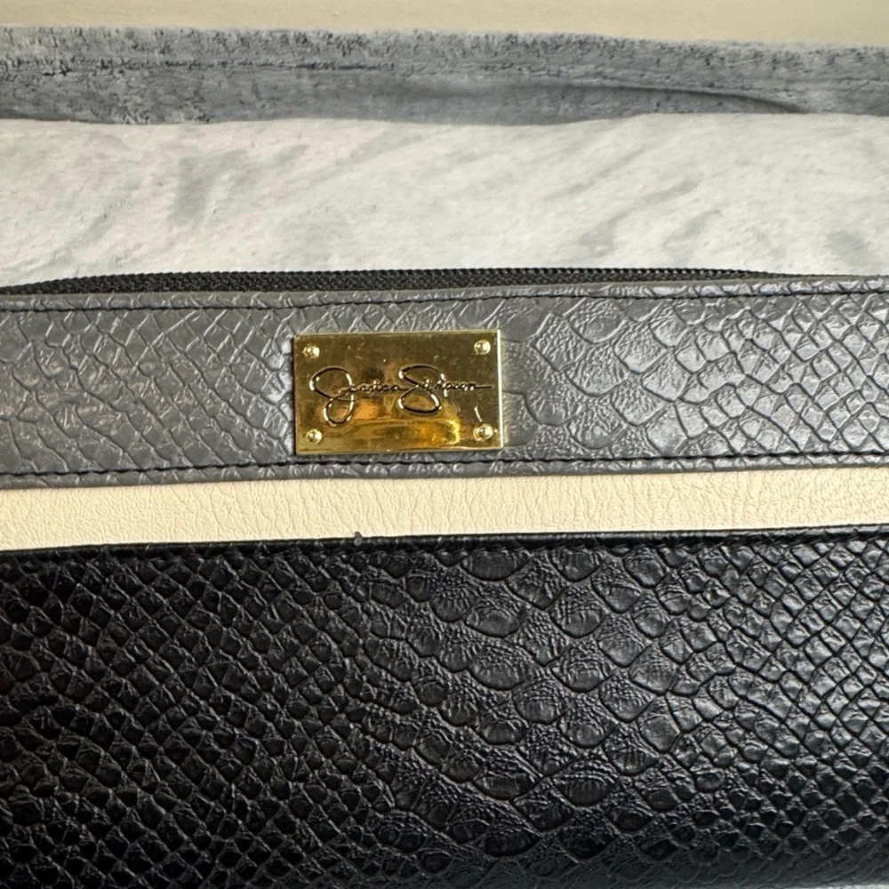 Jessica Simpson Color-Block Zip Around Wristlet Wallet